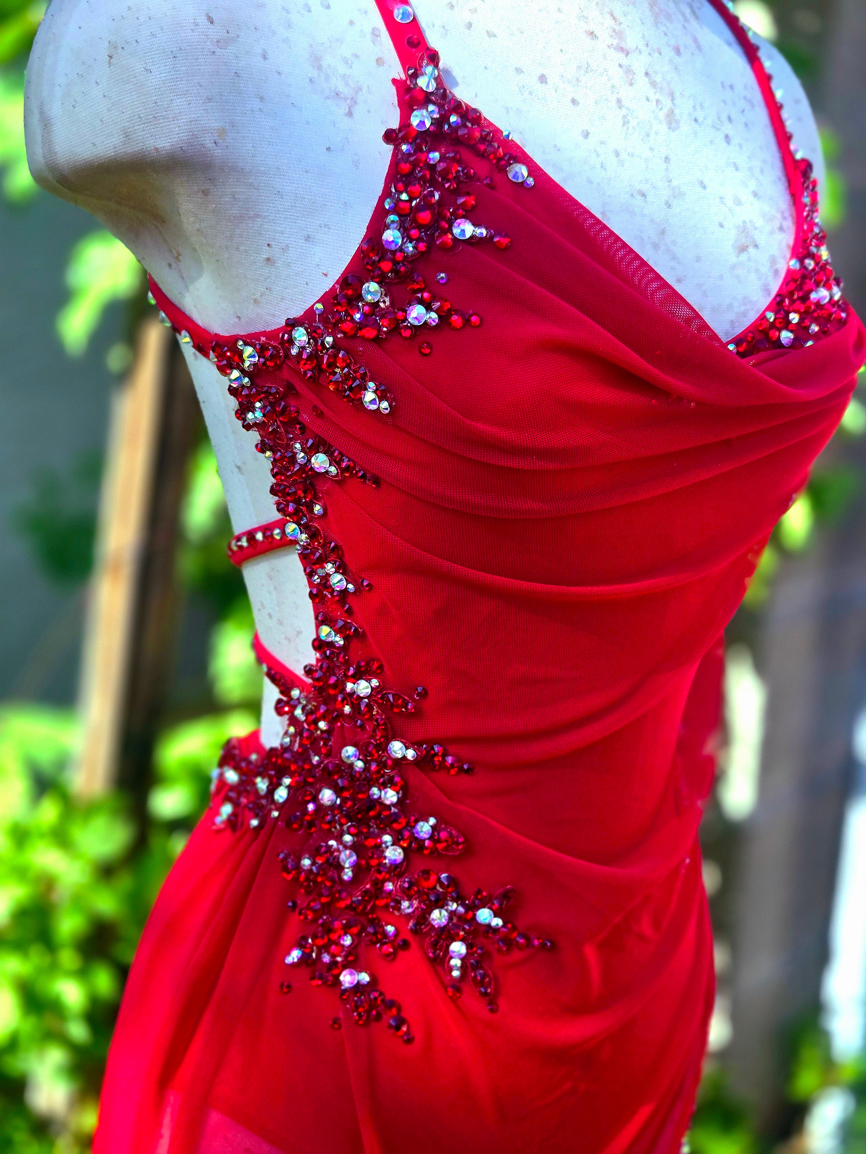 Draped asymmetrical dress