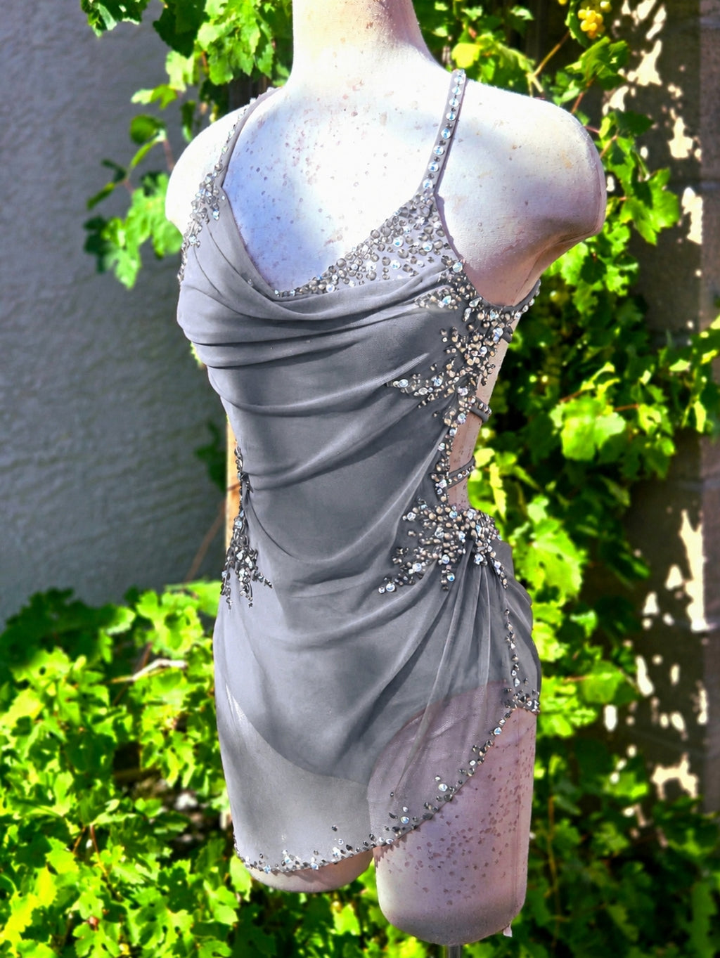 Draped asymmetrical dress